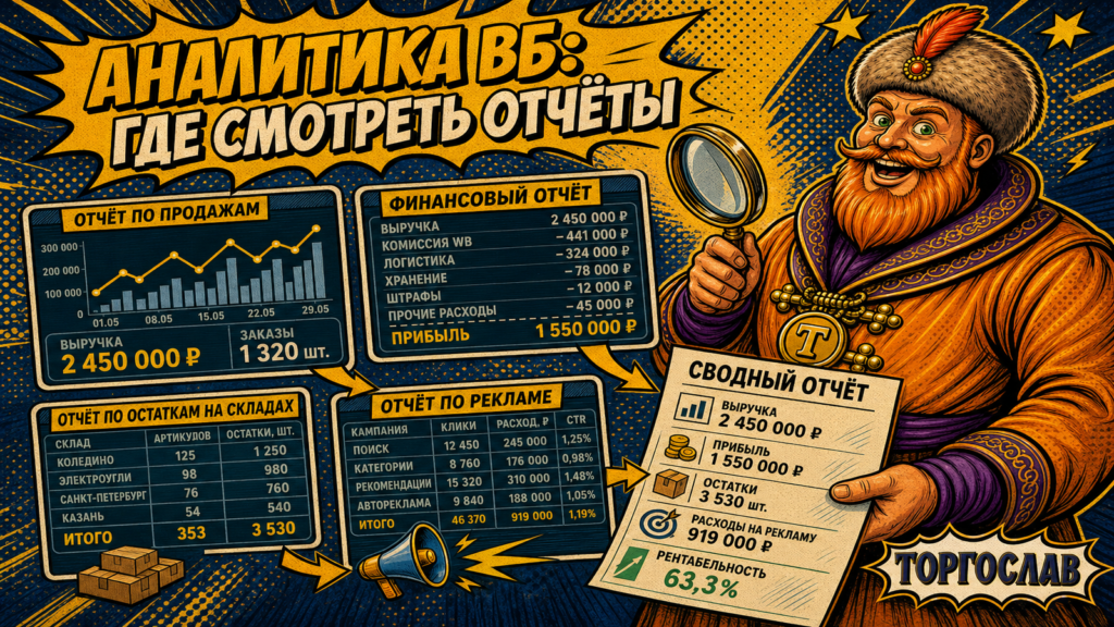Аналитика ВБ в кабинете: где смотреть отчёты продавца
