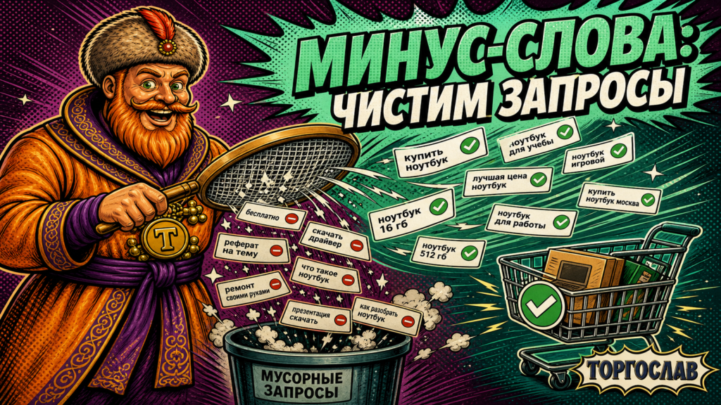Минус слова Wildberries: как настроить вручную